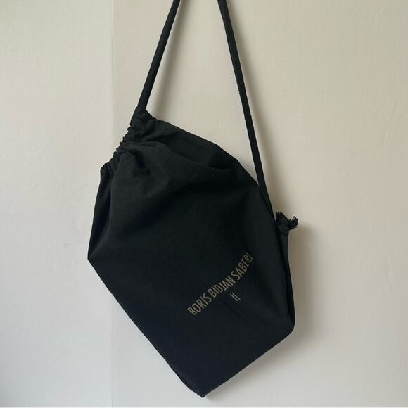 Boris Bidjan Saberi Zip-Around Wallet Bag Black Grained Leather - Picture 14 of 15